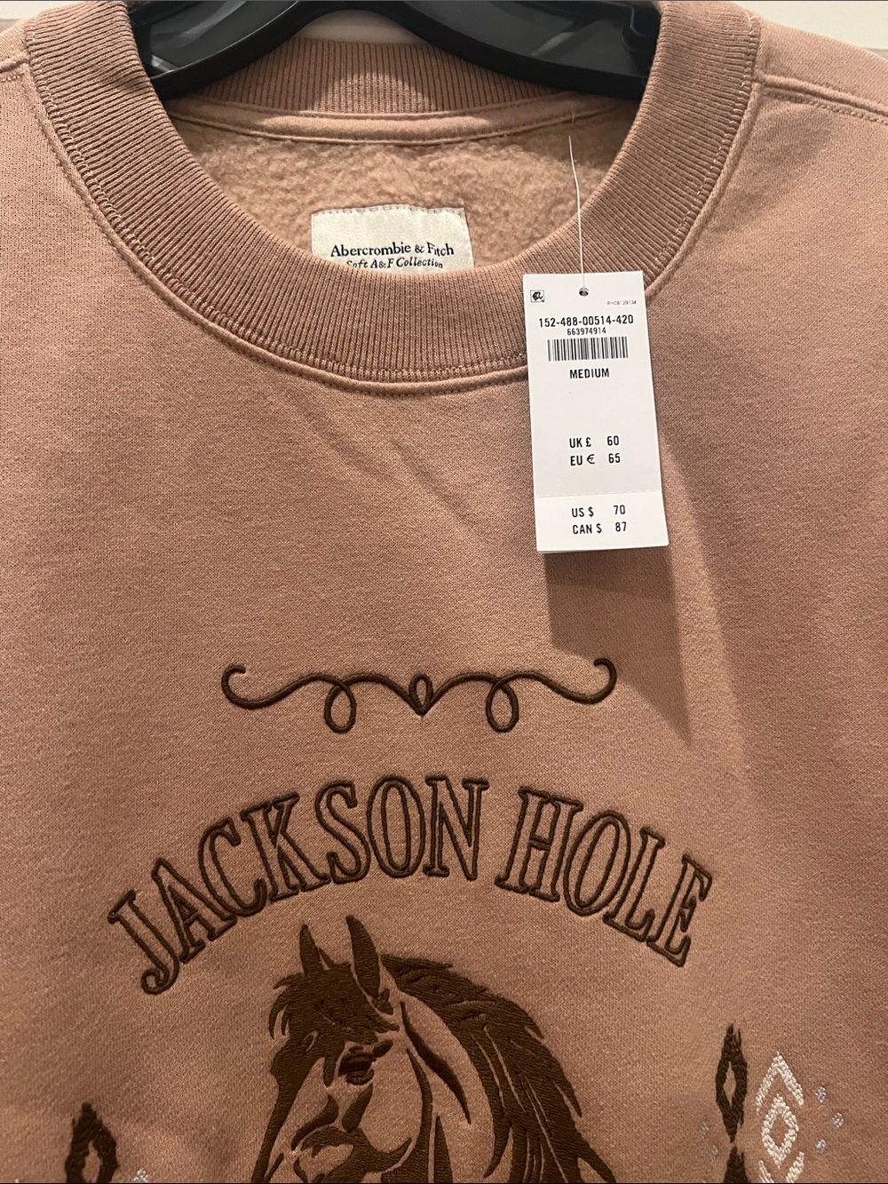 Abercrombie Sunday Crewneck sweatshirt Jackson Hole - Picture 3 of 3